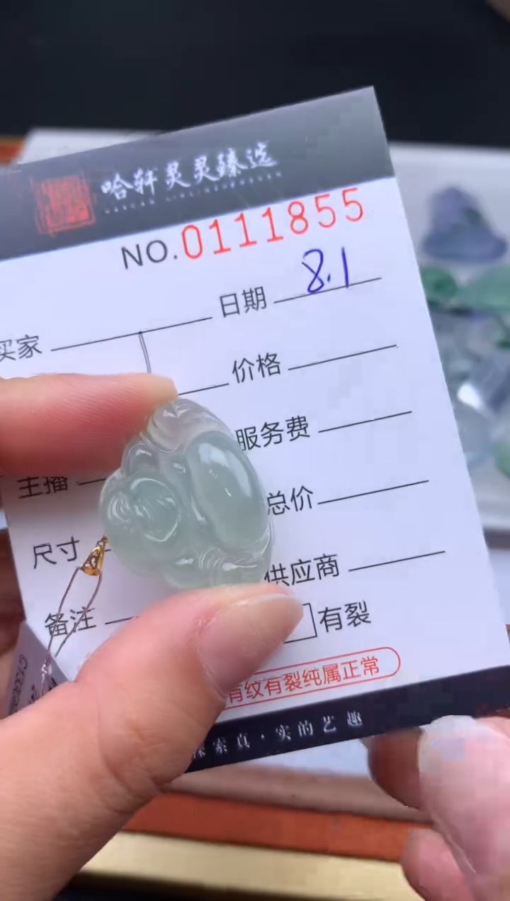 翡翠未镶嵌吊坠(不含链)哈轩  挂件1