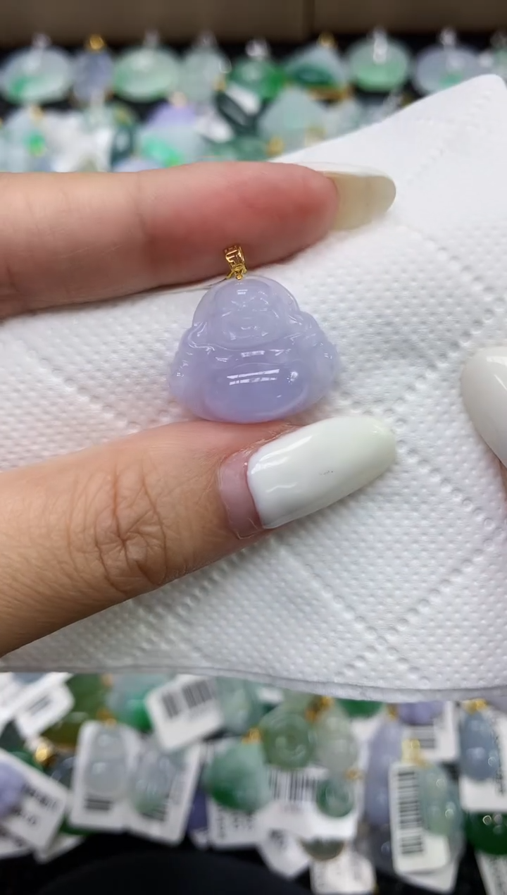 颈饰18K金镶嵌翡翠11111111111