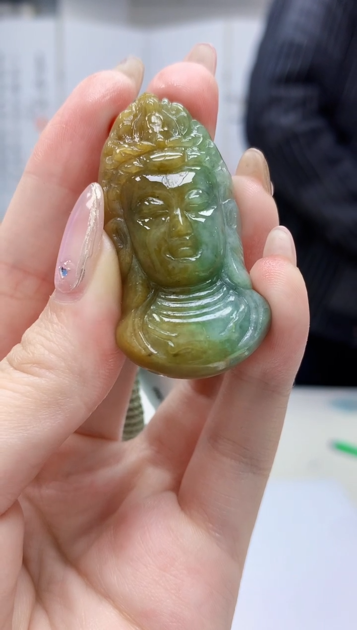 【闪购商品】定制翡翠未镶嵌5153jw-毛货挂件55