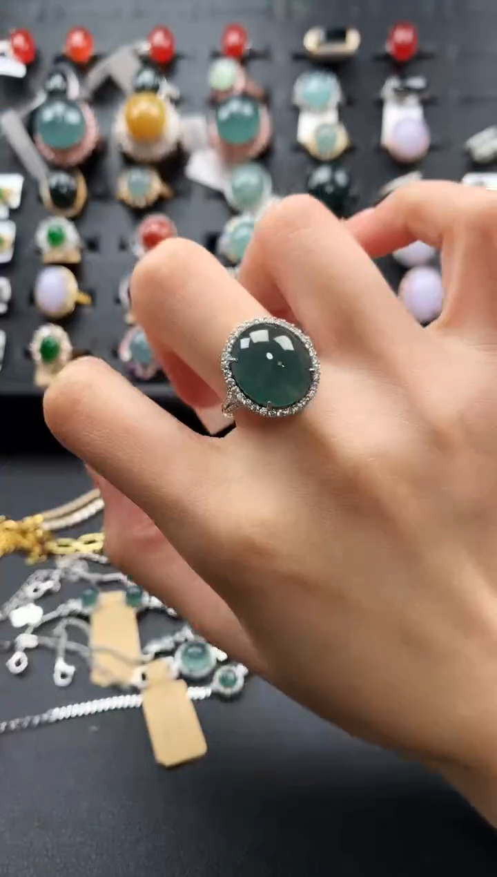 【闪购商品】翡翠戒指银S925镶嵌474764