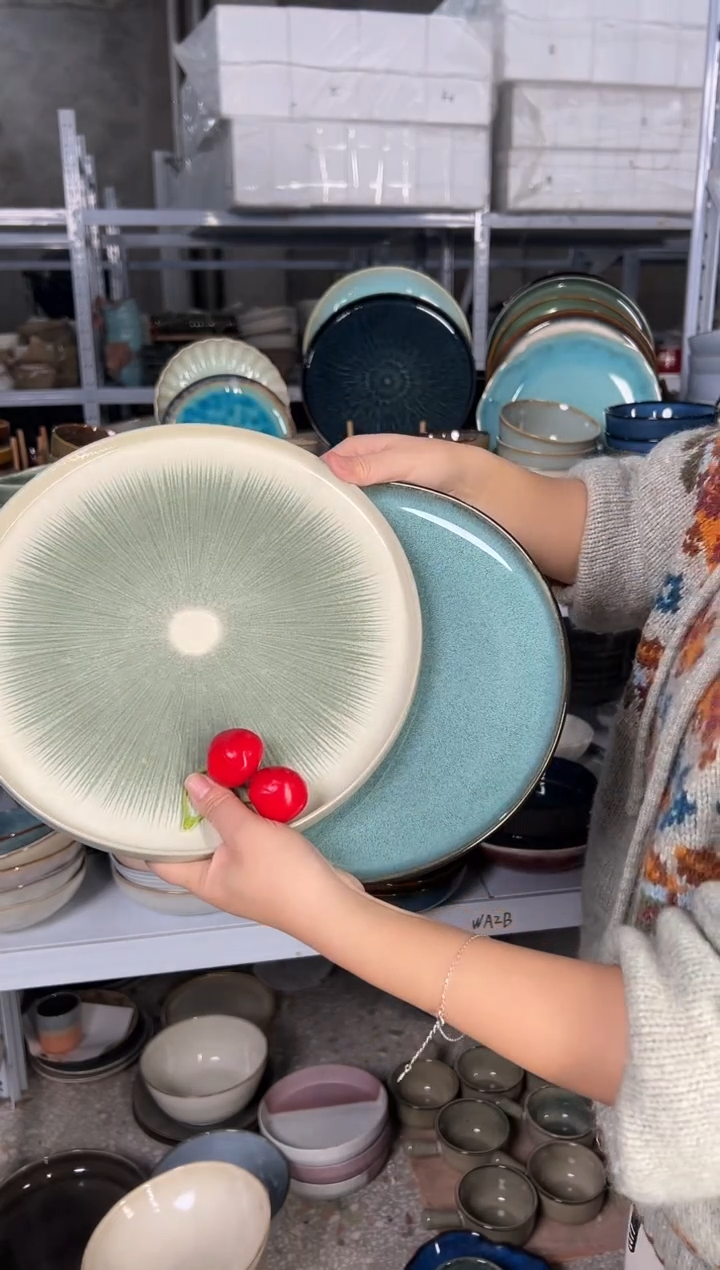 陶瓷外贸尾货瑕疵满20包邮X2 大盘10.5英寸