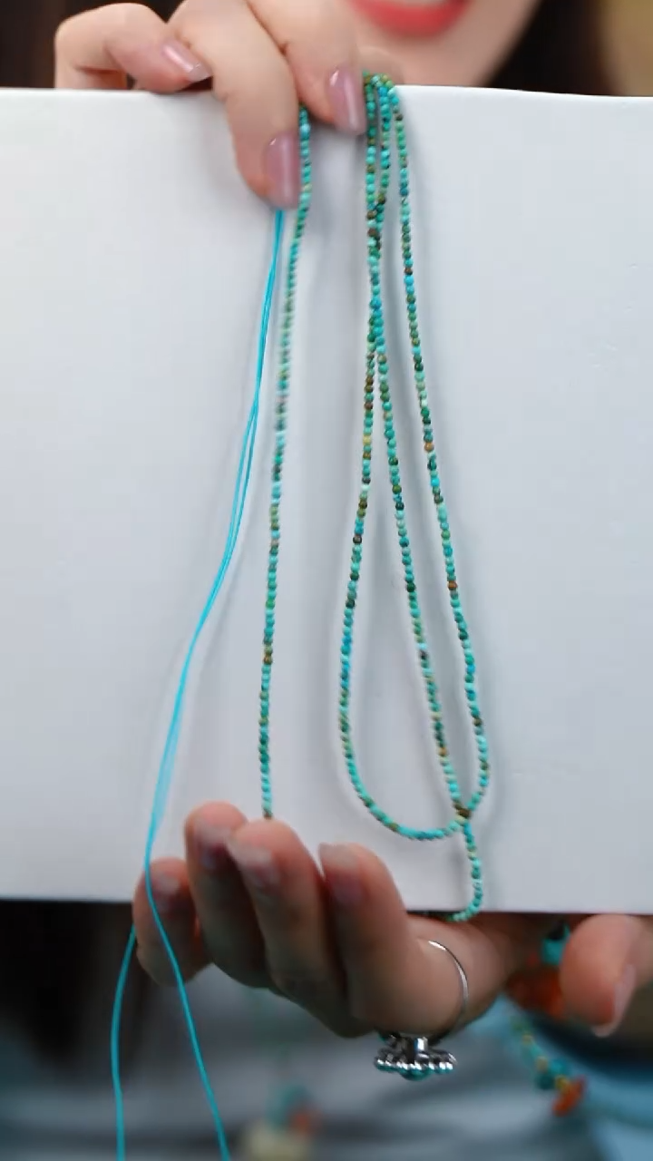 绿松石未镶嵌项链2.1mm多宝