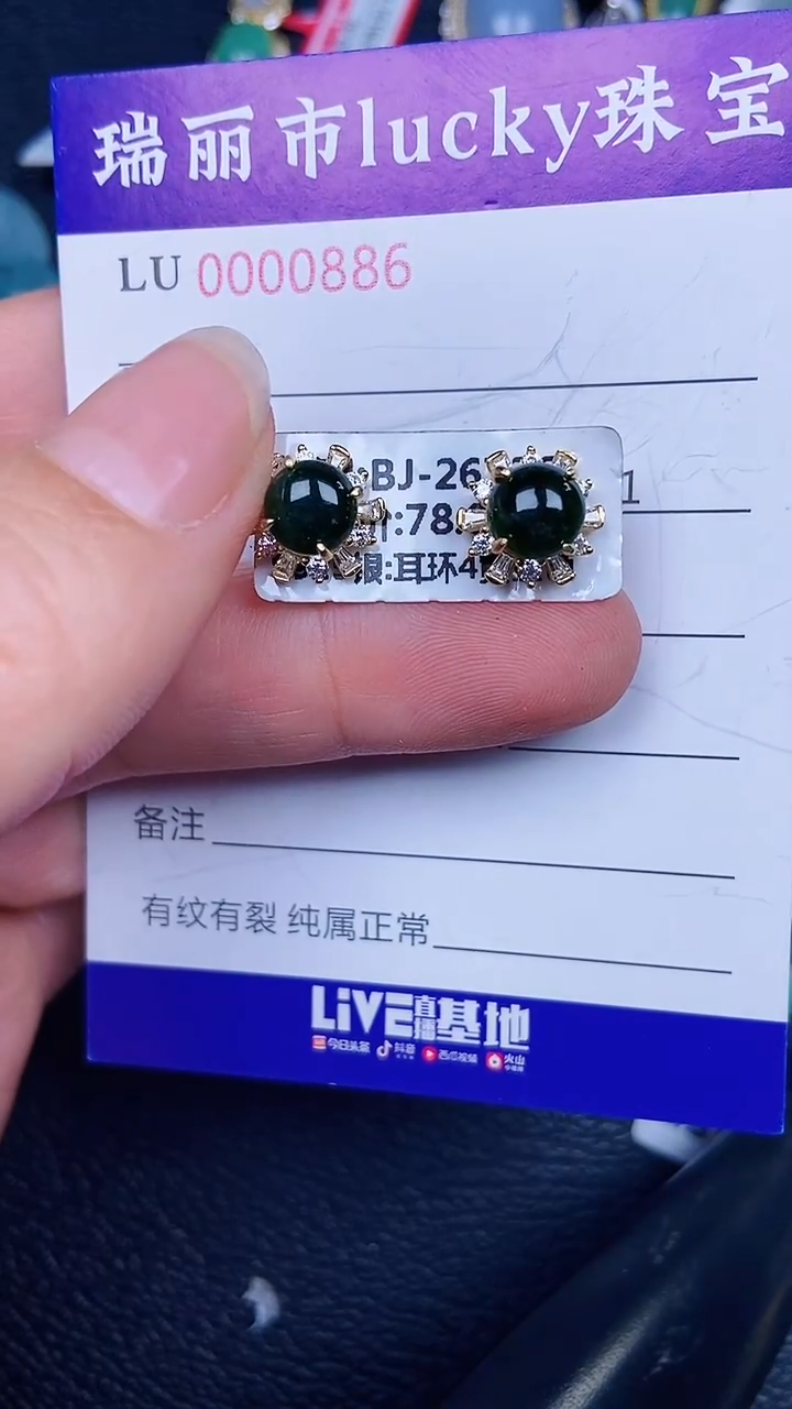 颈饰银S925镶嵌翡翠0886
