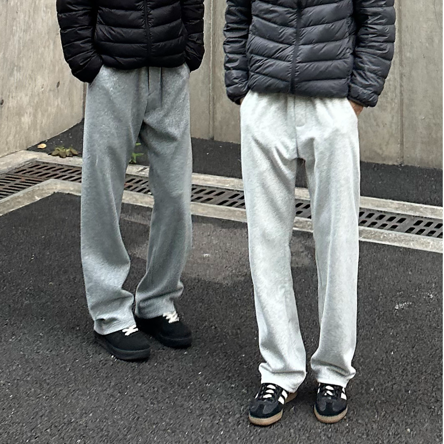 LIMOU冬季加绒加厚碳素磨毛无缝直筒运动卫裤男士休闲通勤长裤子