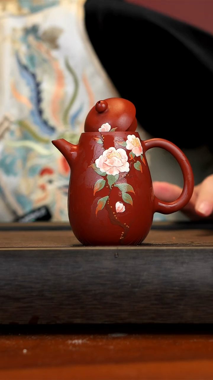 【闪购商品】紫砂茶壶念一紫砂  朱泥高龙旦
