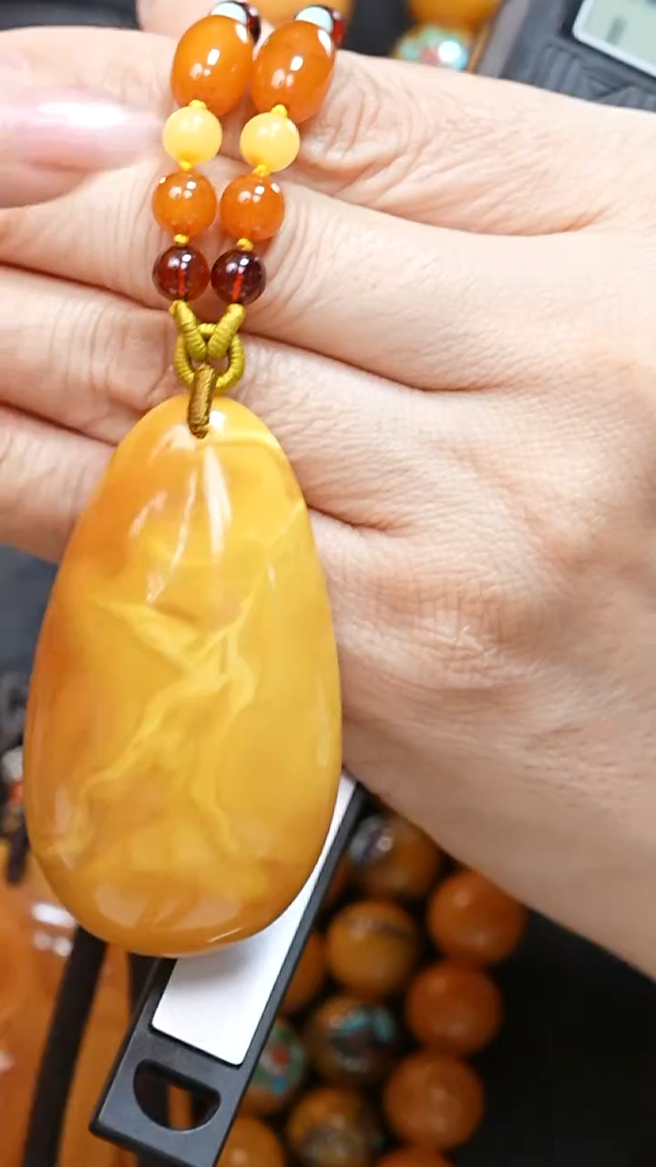 蜜蜡颈饰未镶嵌6194天然蜜蜡珠宝奇石全部保真