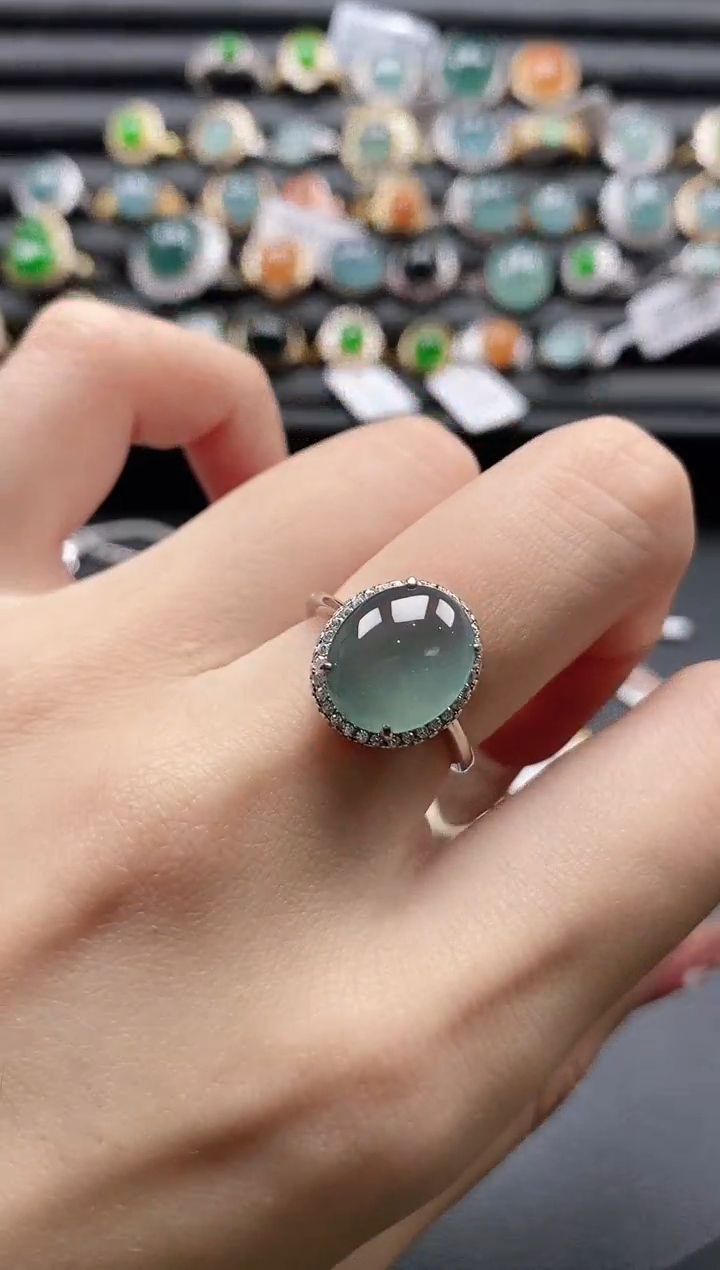 【闪购商品】翡翠戒指银S925镶嵌1111