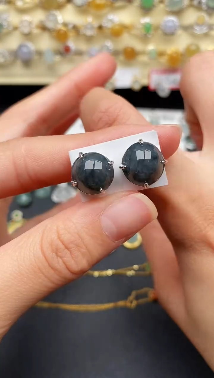 翡翠戒指银S925镶嵌55555555+7