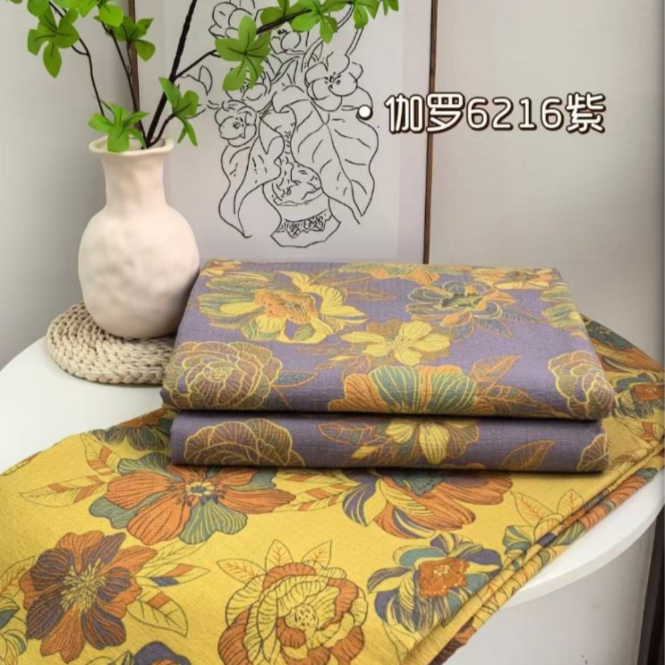 【MS】双层纱床单--金彩花韵柔软舒适透气新款高级感亲肤夏季用床单