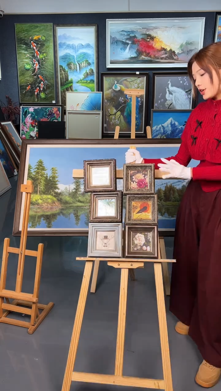 【闪购商品】油画3号手绘油画-牡丹