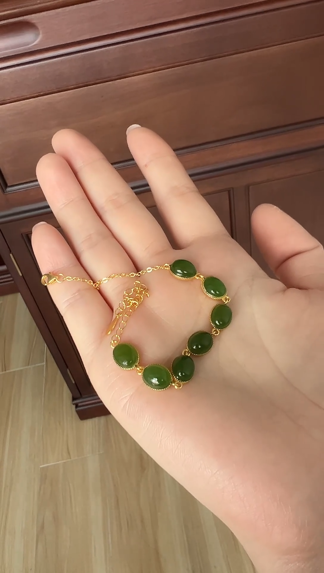 【闪购商品】和田玉（碧玉）手链合金和田玉碧玉手链