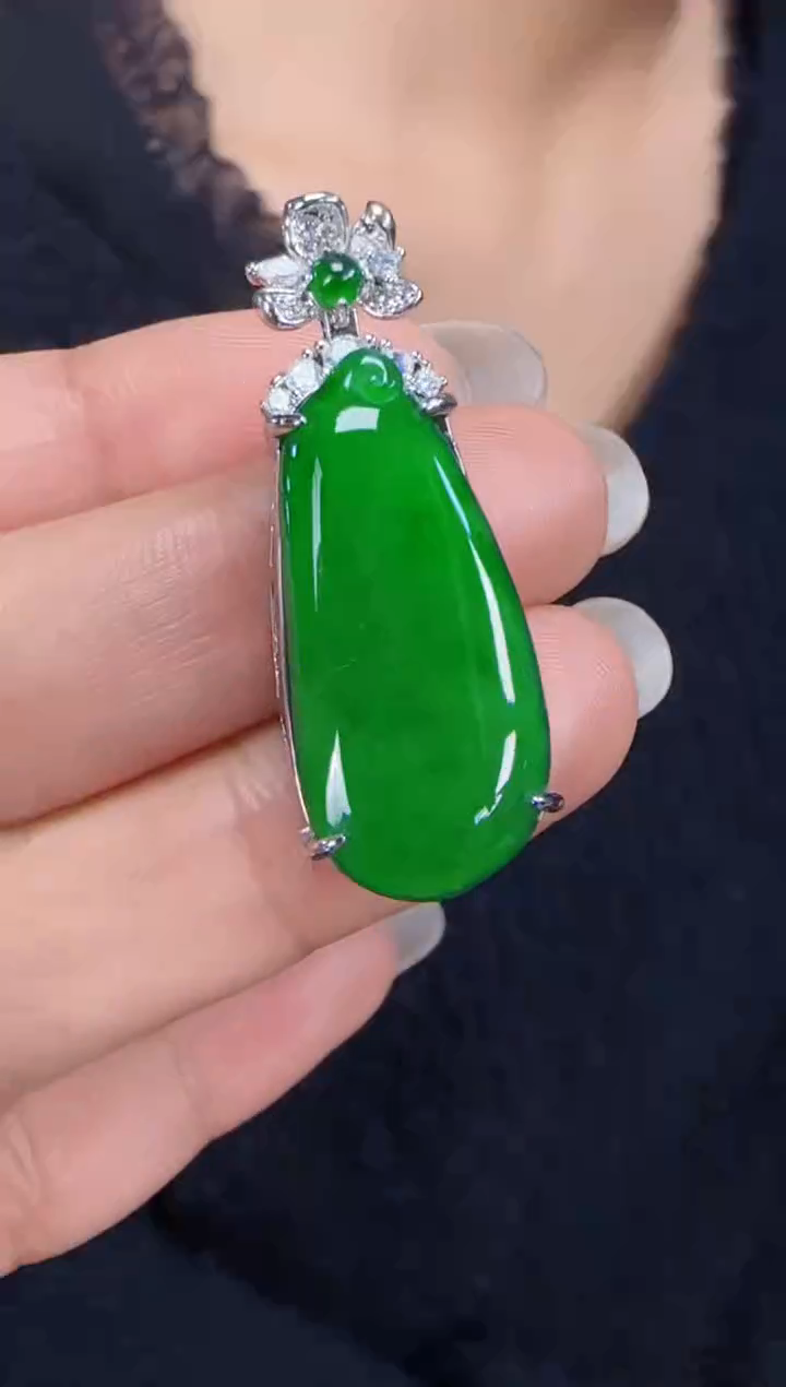 未镶嵌定制翡翠翡翠吊坠48