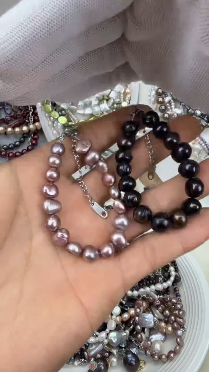 颈饰银S925镶嵌淡水珍珠1