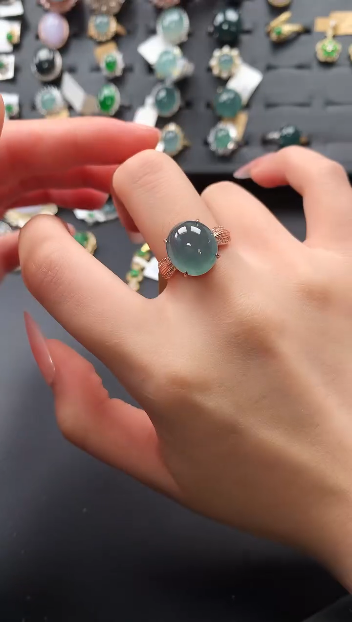 【闪购商品】翡翠戒指银S925镶嵌653141241