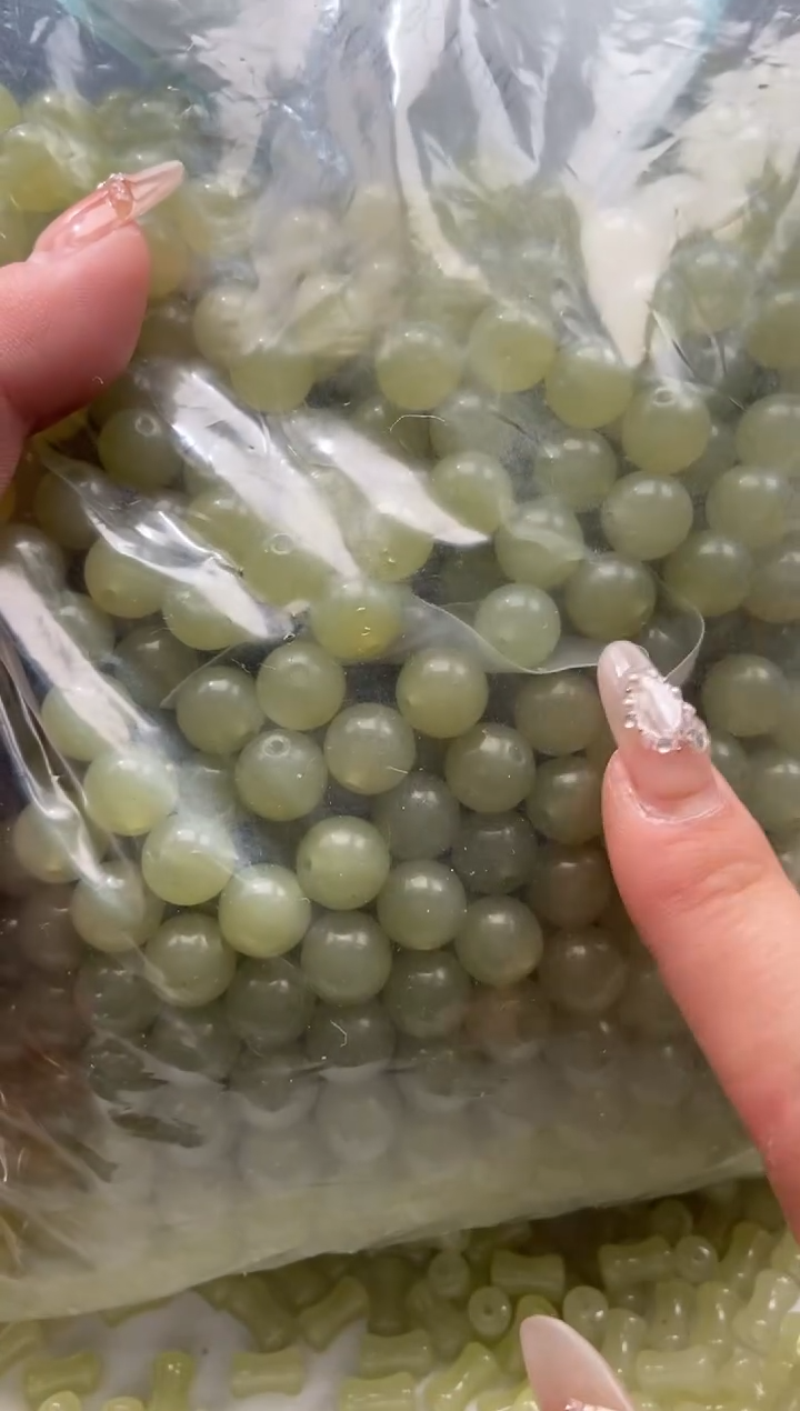 颈饰未镶嵌石英质玉W786冰晴10MM*10颗