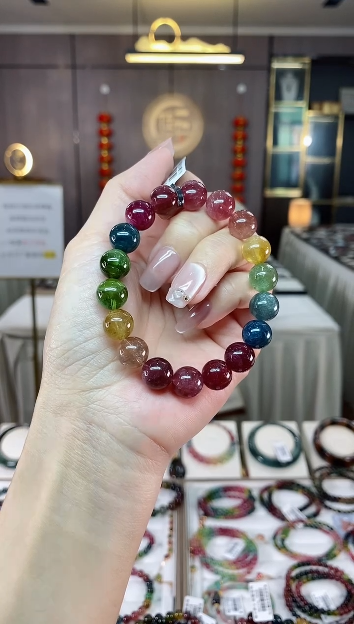 【闪购商品】碧玺单圈手串10mm+未镶嵌（多样性发一条）hon