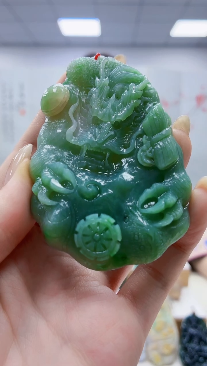 未镶嵌定制翡翠4812jw-毛货挂件53