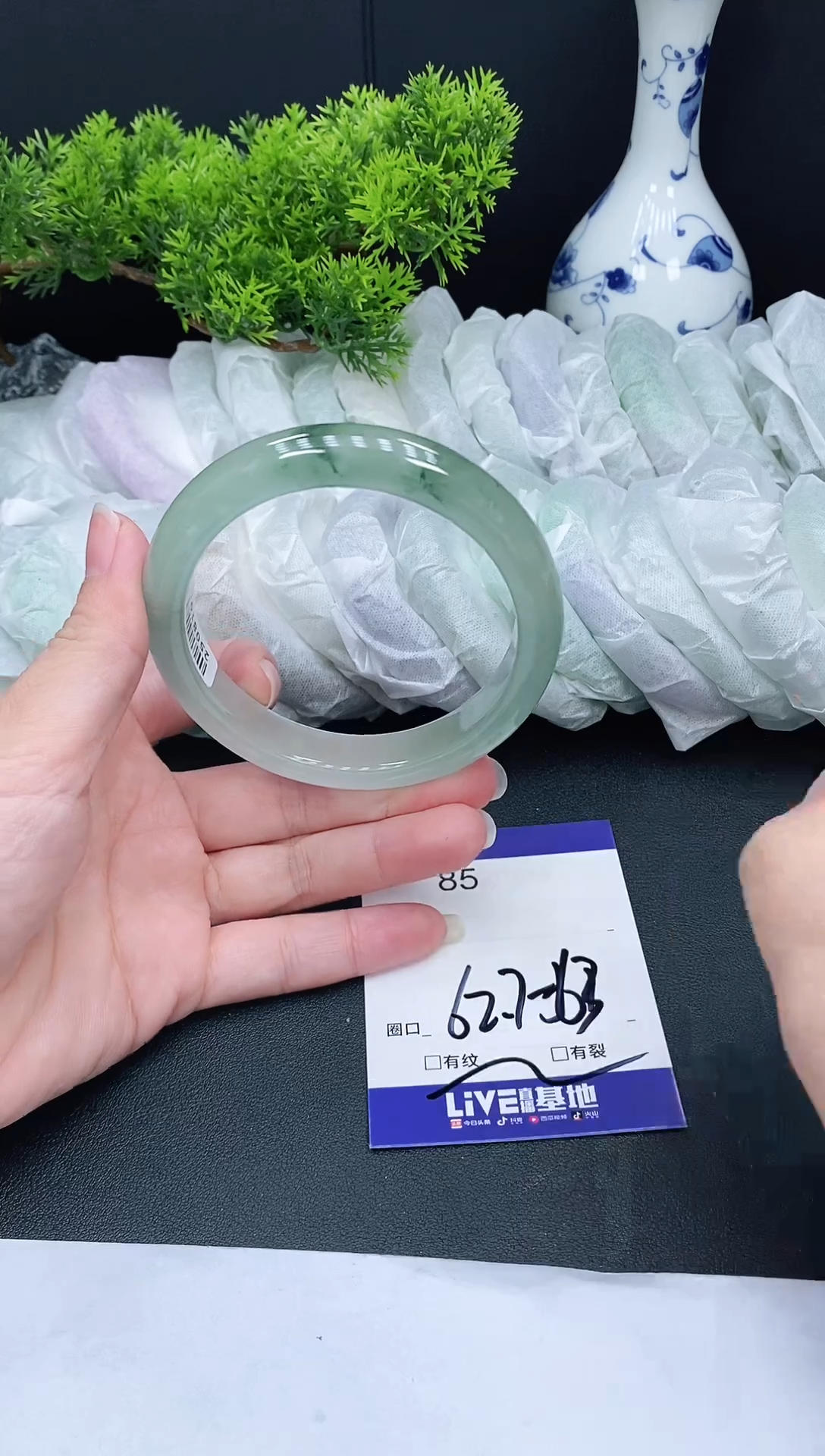 未镶嵌手镯翡翠85
