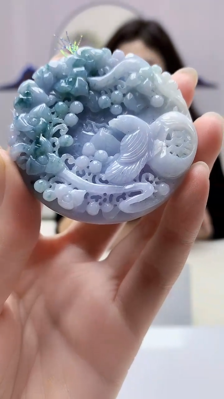 【闪购商品】定制翡翠未镶嵌4829zm-毛货挂件89