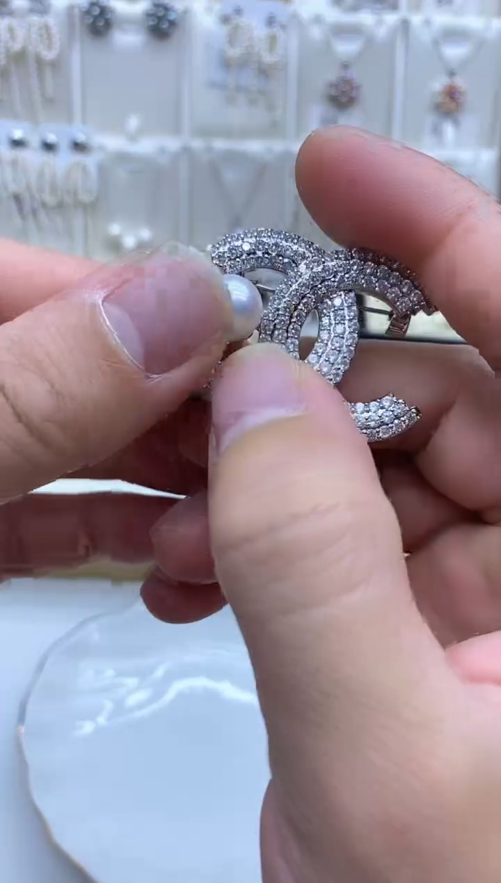 未镶嵌胸针淡水珍珠胸针多样性发其一