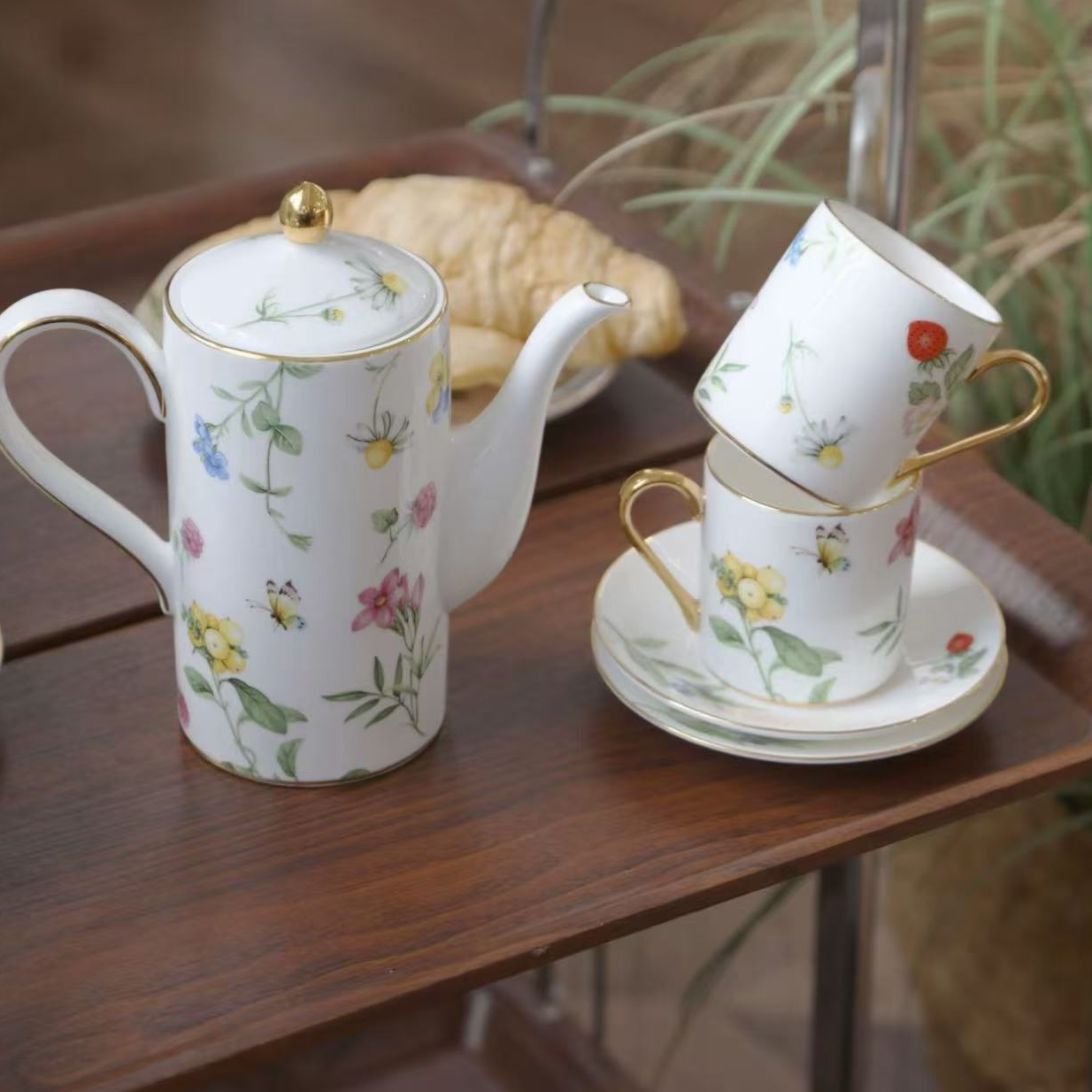 ANNA16点（莎拉花园）下午茶具套装一壶俩杯高款茶壶复古