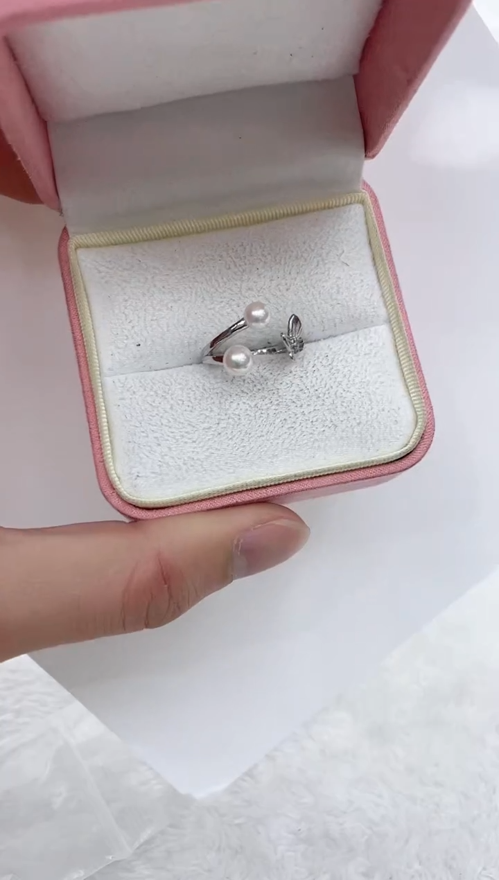 【闪购商品】海水珍珠戒指银S925镶嵌海水珍珠戒指