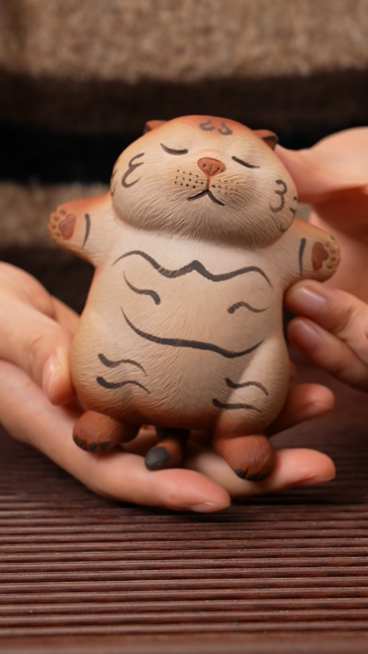 【闪购商品】紫砂茶宠躺平萌虎