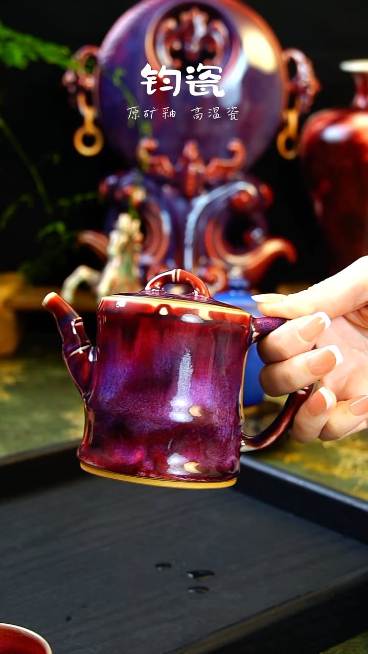 壶钧瓷德*白老师竹节壶