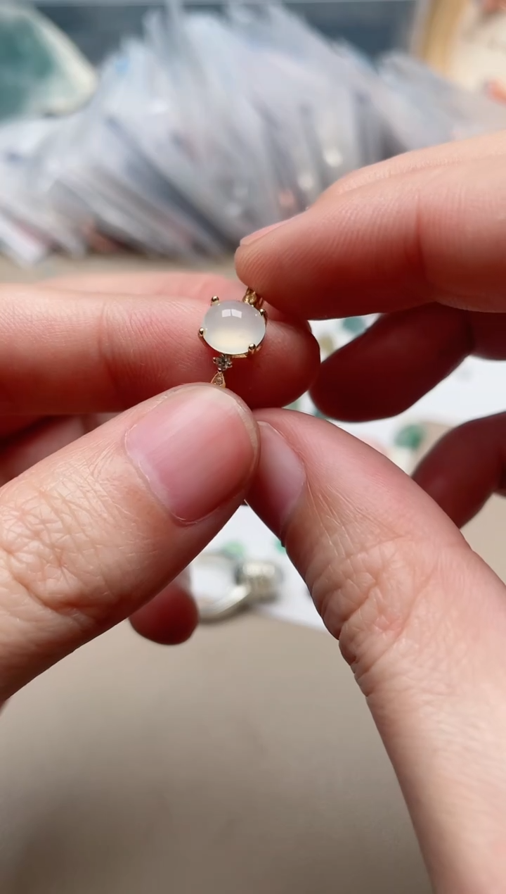 【闪购商品】翡翠戒指银S925镶嵌1000000052