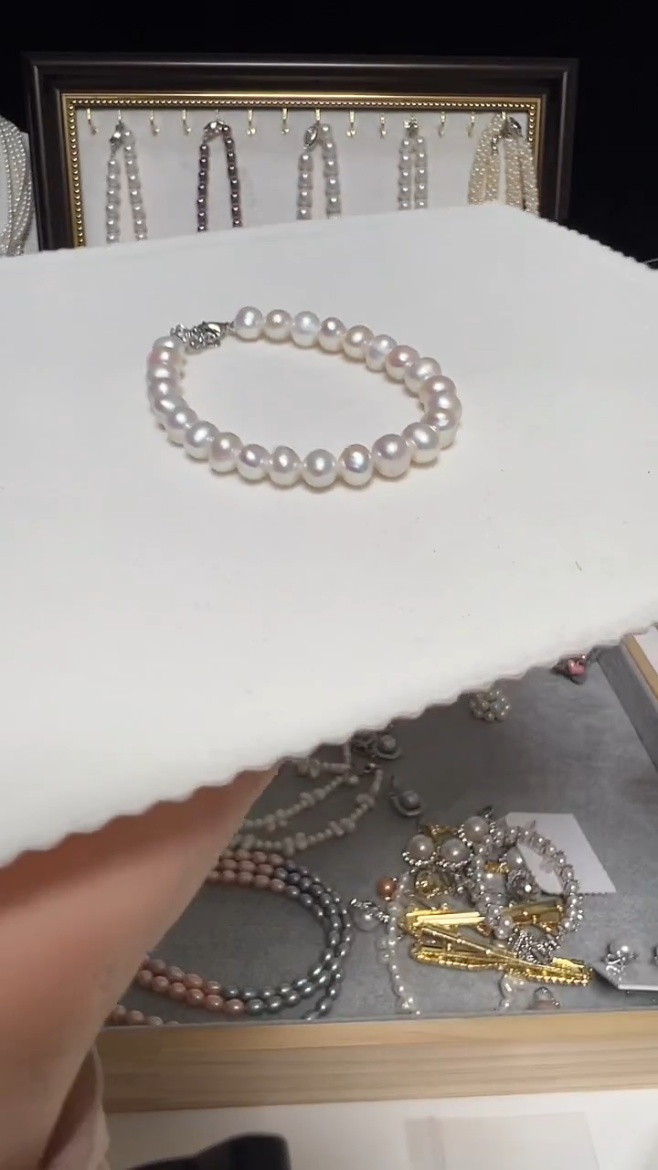 钛钢手绳淡水珍珠永丽珍珠严选