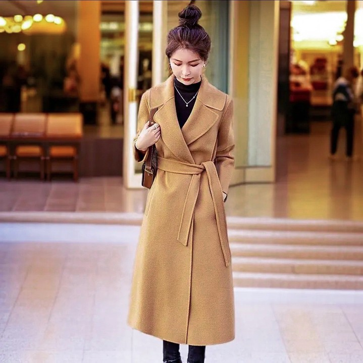 高端双面羊毛大衣秋新款韩版气质毛呢外套s175