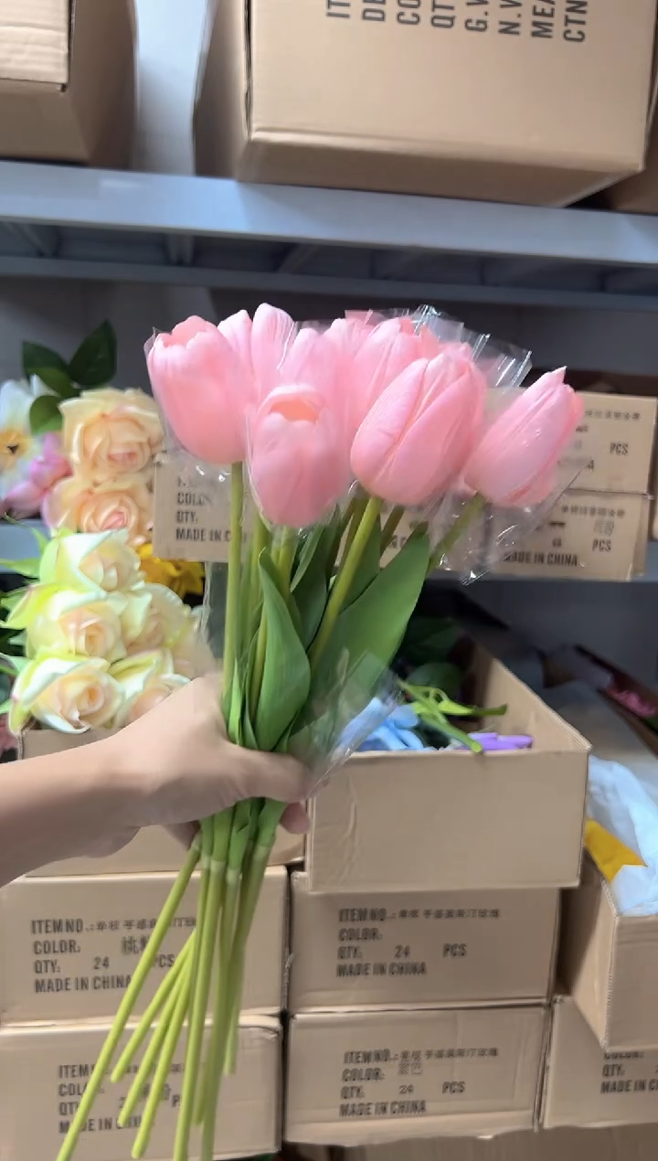 10枝粉色手感保湿郁金香