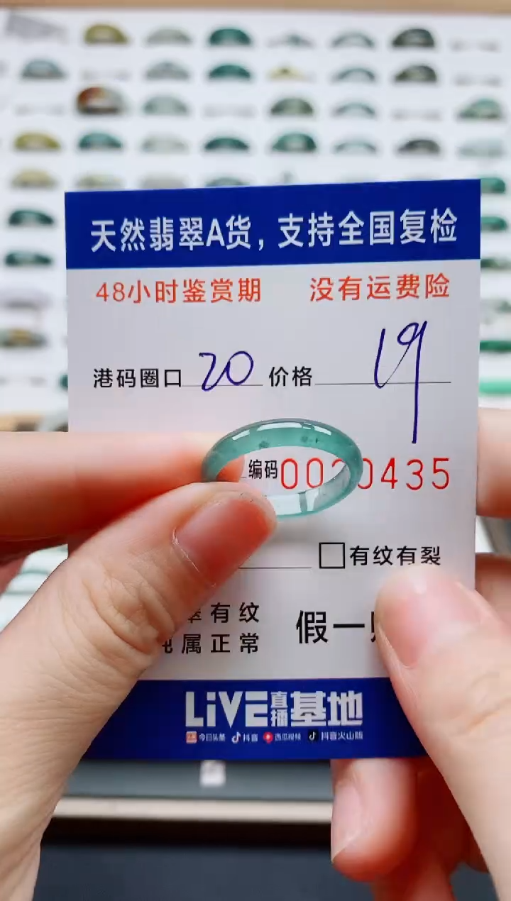 翡翠戒指未镶嵌天然A货翡翠戒圈0435