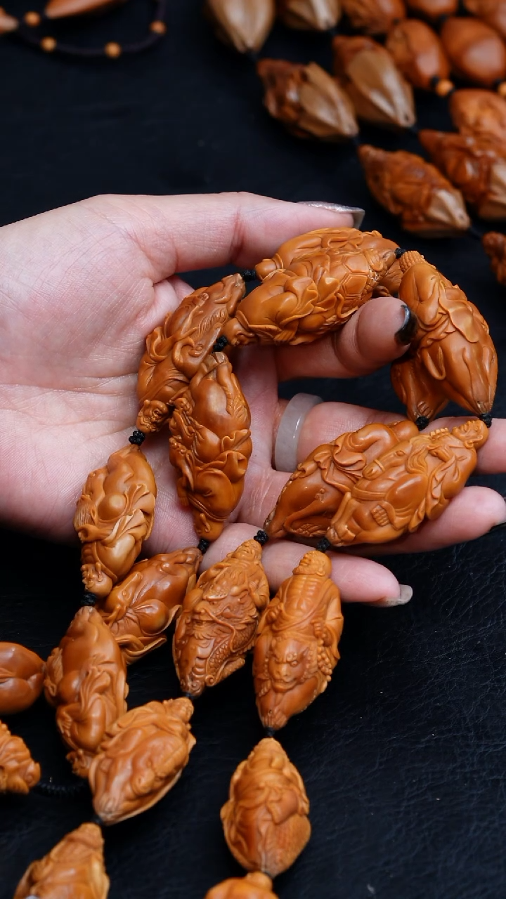 【闪购商品】橄榄核手串/手链21十八罗汉脖挂