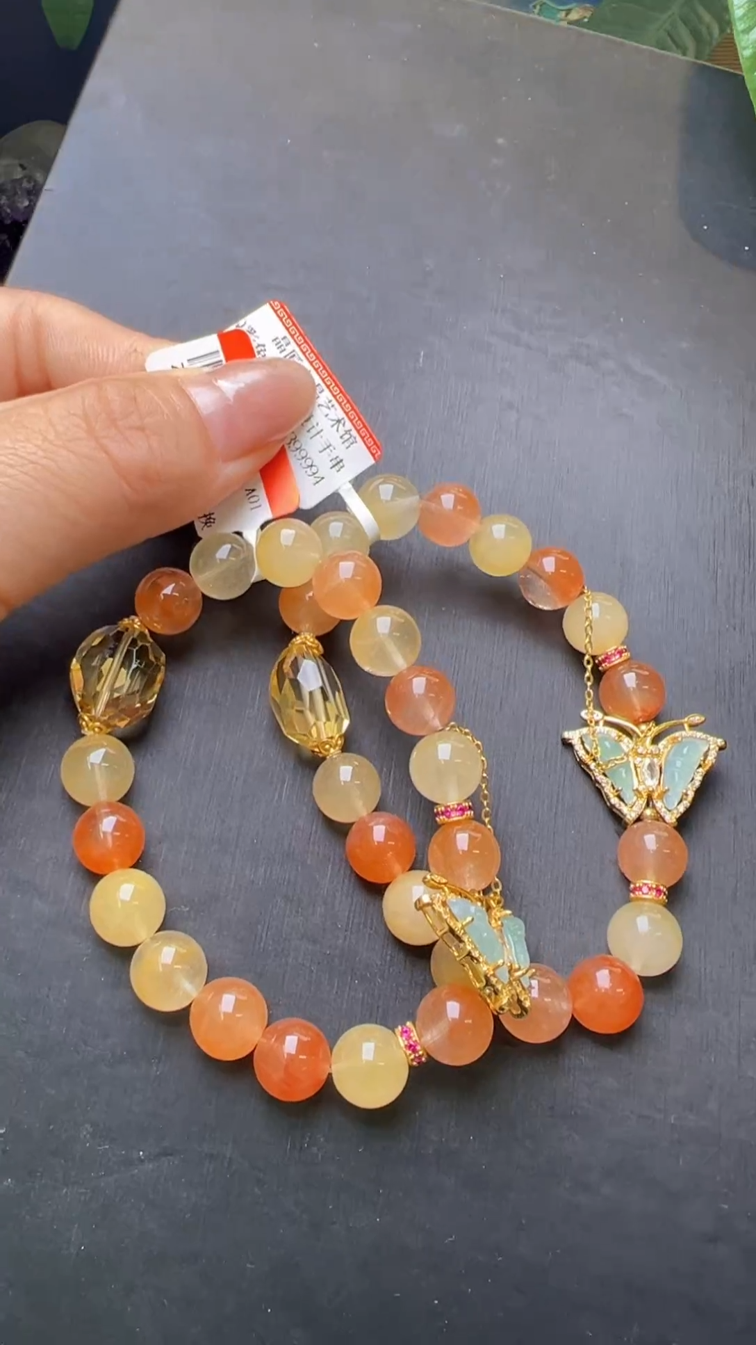 手串未镶嵌水晶彩兔毛心界设计手串多样性发一Z20403