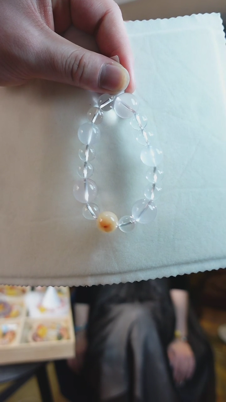 【闪购商品】水晶手串未镶嵌白水晶粉水晶兔毛手串