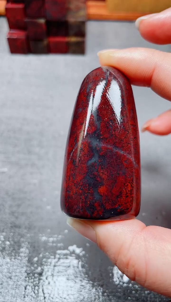 玉桂林鸡血玉素章--25