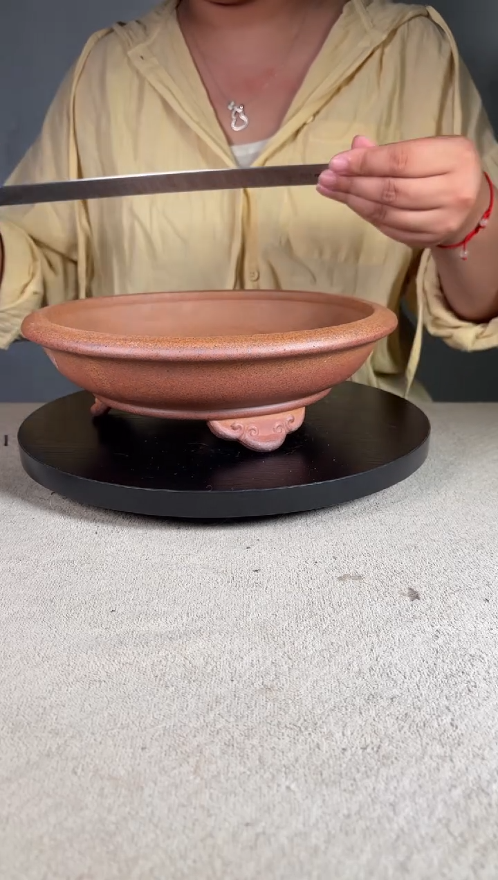 宜兴紫砂花盆小盆