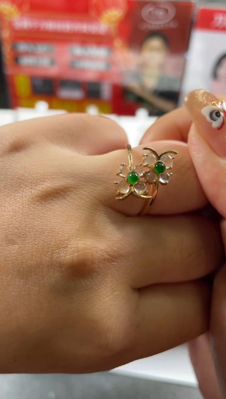 【闪购商品】定制翡翠18K金镶嵌DDH95981/发一件