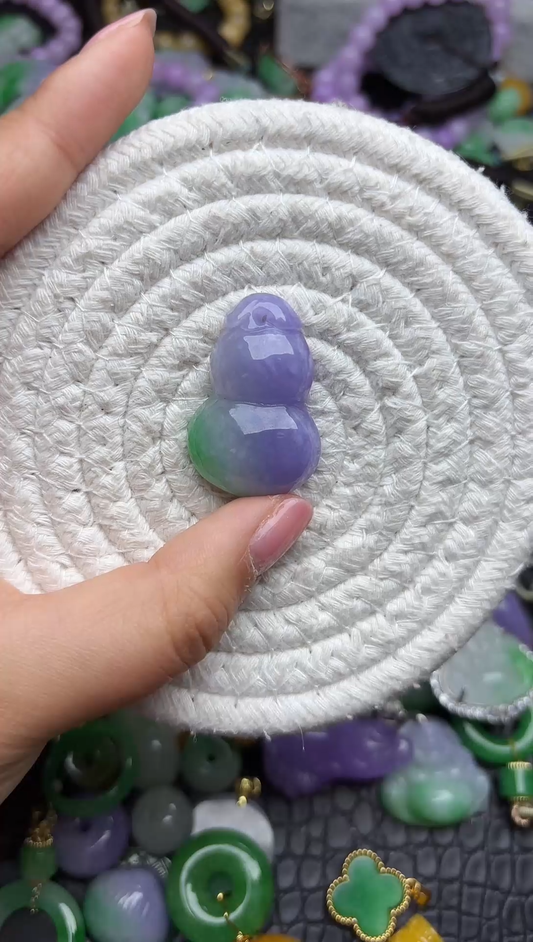 颈饰未镶嵌翡翠缅甸翡翠吊坠