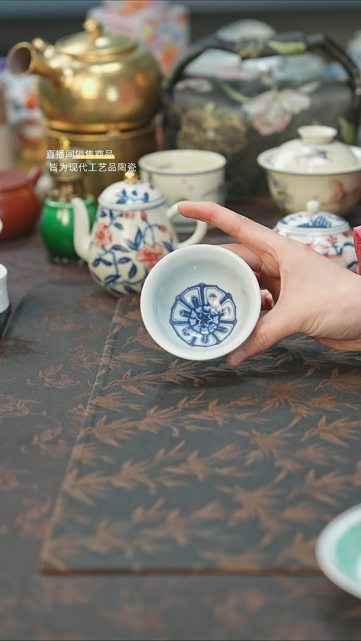景德镇陶瓷杯碗柴烧多人