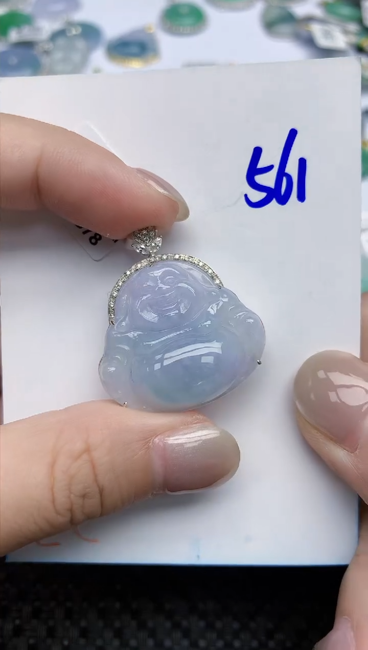 【闪购商品】翡翠颈饰18K金镶嵌天然翡翠A货