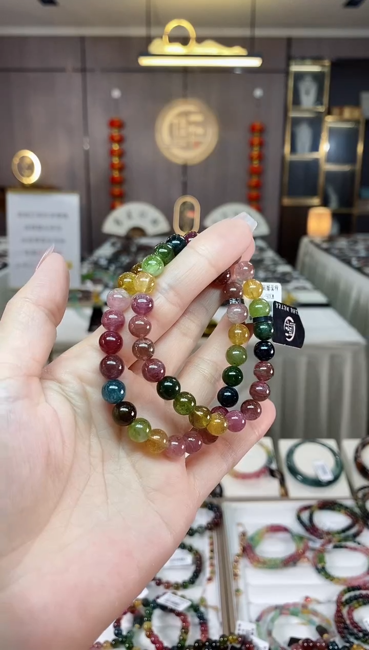 【闪购商品】碧玺单圈手串7mm+未镶嵌（多样性发一条）hon