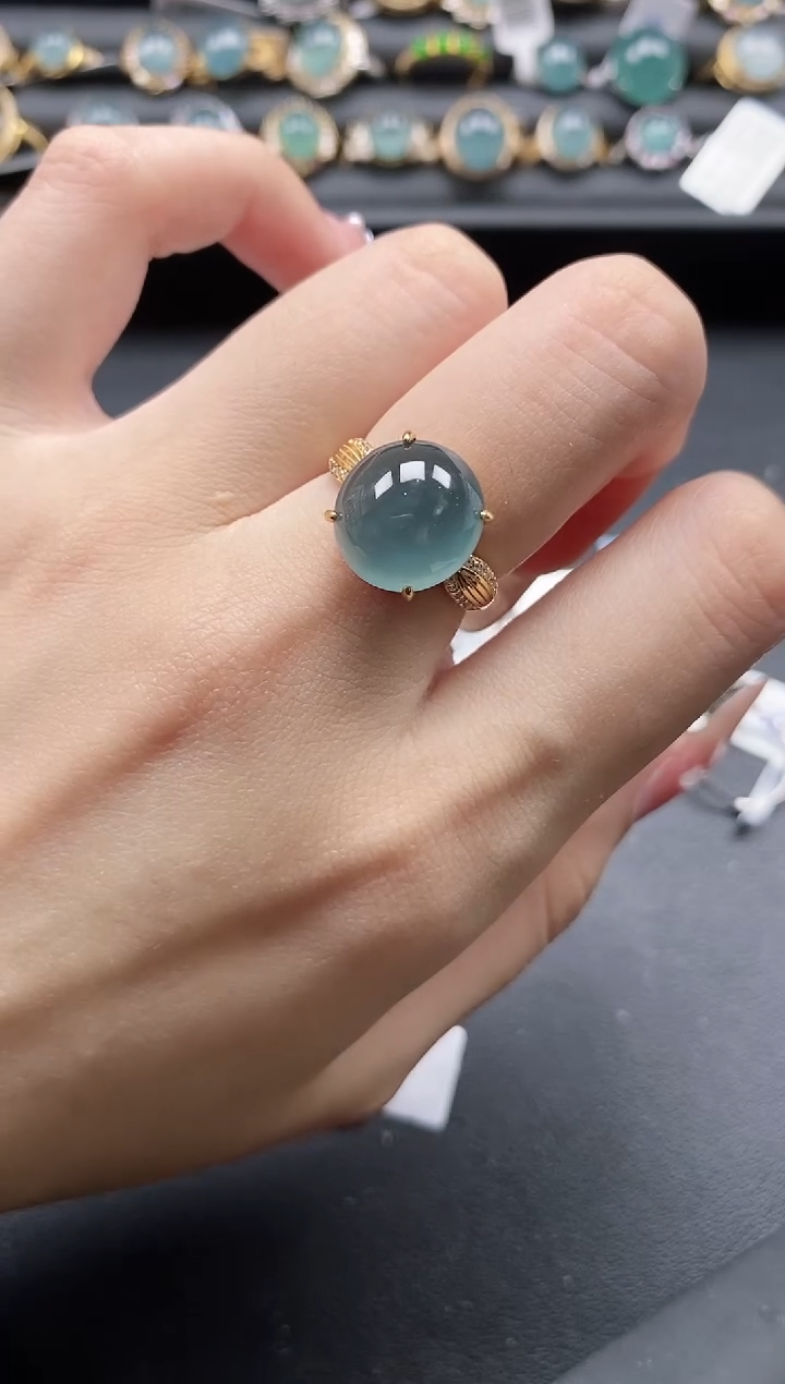 【闪购商品】翡翠戒指银S925镶嵌111111