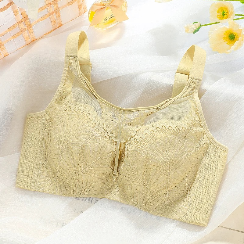 内衣女夏季薄款大胸显小透气文胸全罩杯调整型收副乳大码舒适胸罩