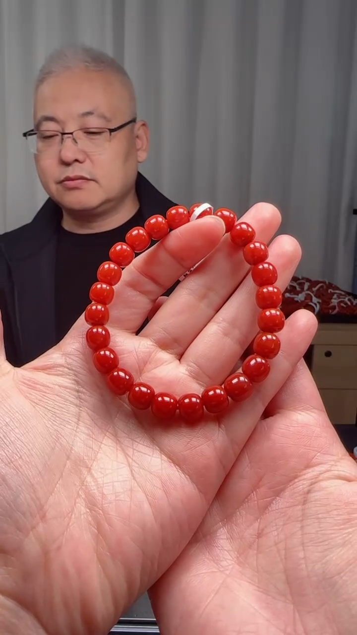 未镶嵌多样性发一件南红玛瑙【高货】锦红8mm保山老型单圈 