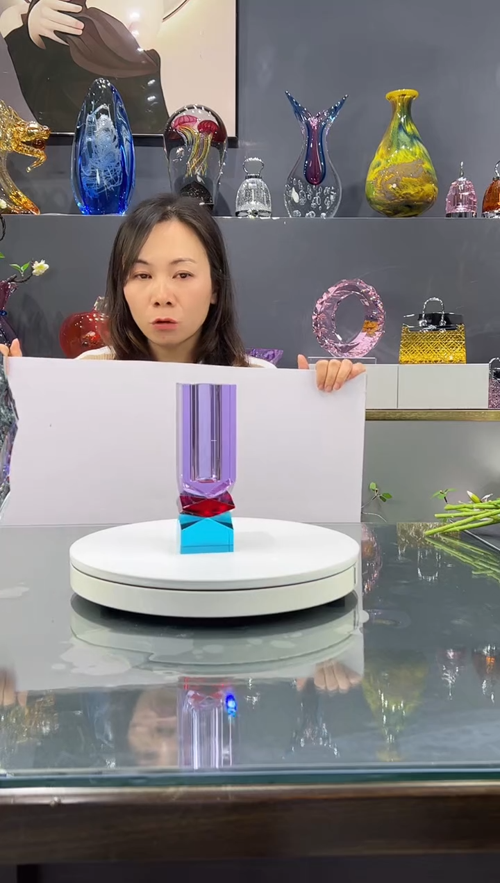 手工艺品琉璃 水晶花瓶1个