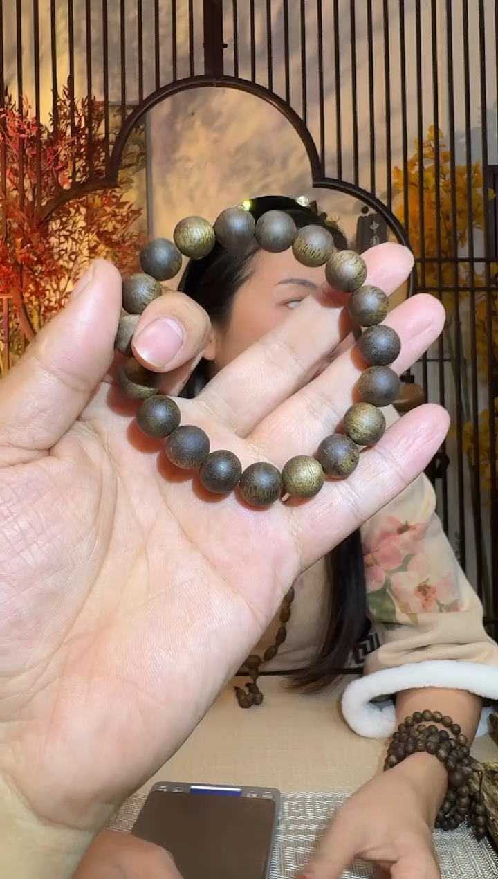 【闪购商品】沉香手串沉香圆珠手串1.0单圈9克多样性发一条