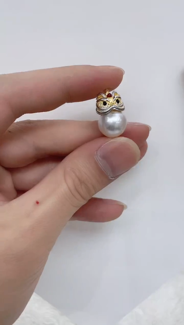 【闪购商品】海水珍珠吊坠(不含链)银S925镶嵌海水珍珠吊坠