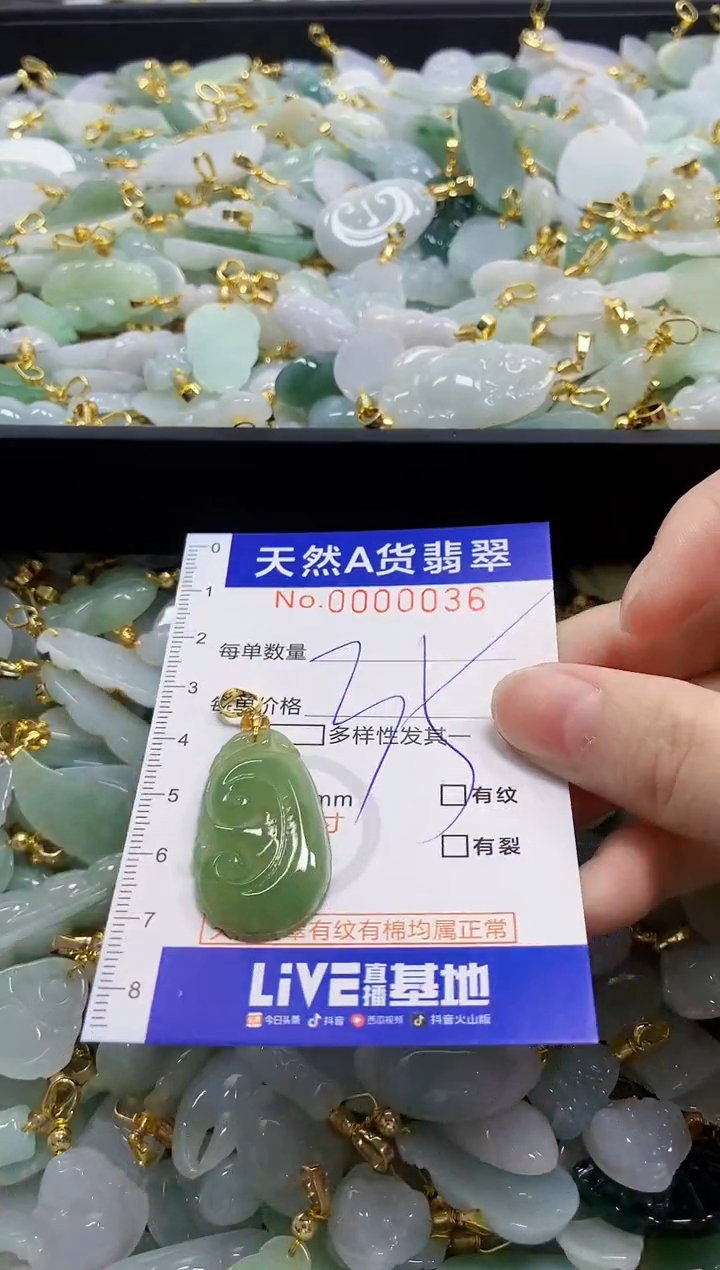 颈饰未镶嵌翡翠天然A货翡翠